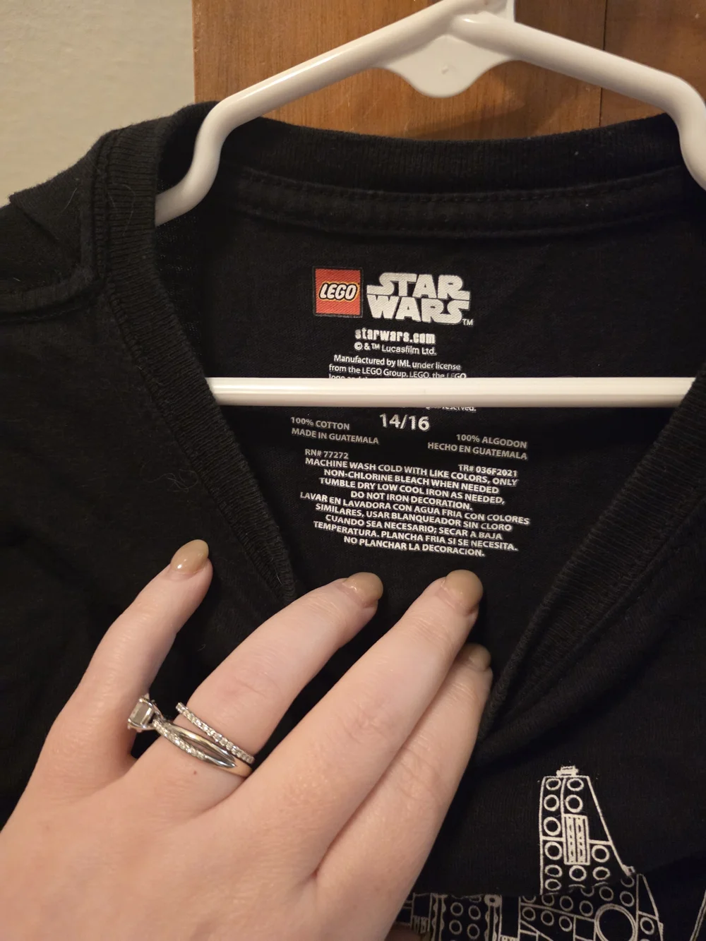 Lego Star Wars Millennium Falcon Kids Long-Sleeve Shirt - Black